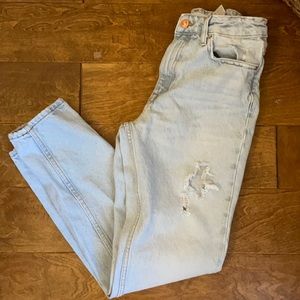Zara ripped mom jeans